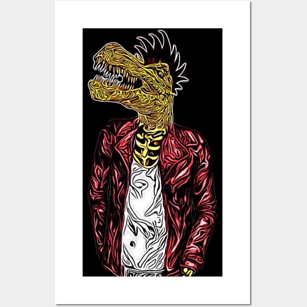 Dino Punk Wall Art by BigTexFunkadelic